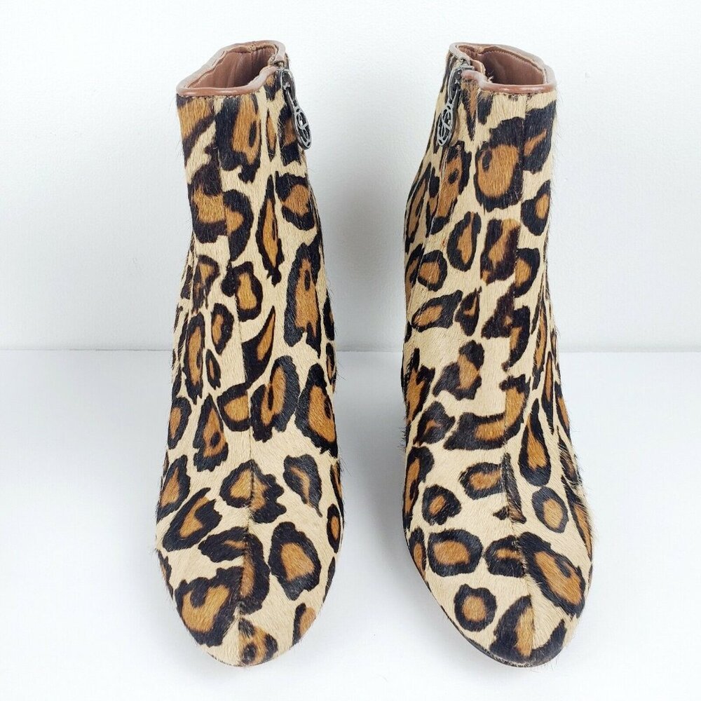 Sam Edelman Women's Wilma Leopard Print Calf Pony Hair Ankle Booties Sz 8M NWOB - Picture 2 of 10